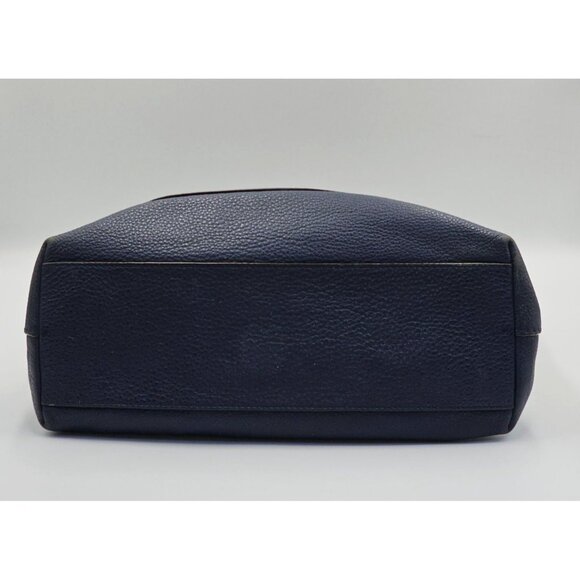 Tory Burch Women's Navy Blue Leather Chelsea Chain Hobo Shoulder Bag Sz L 2713 - Picture 14 of 16